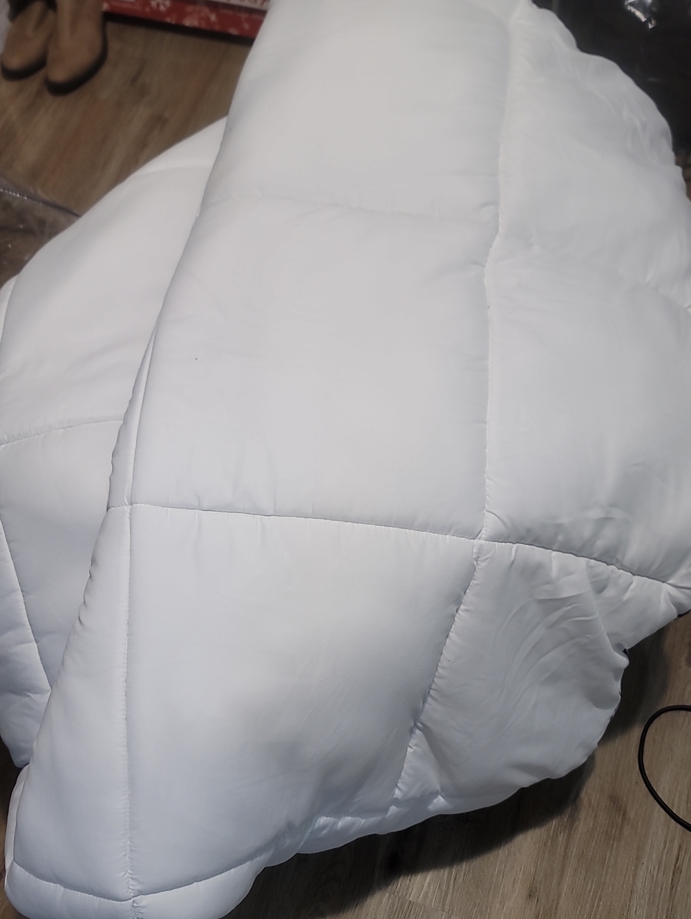 White Mattress Topper King - Plush Quilted